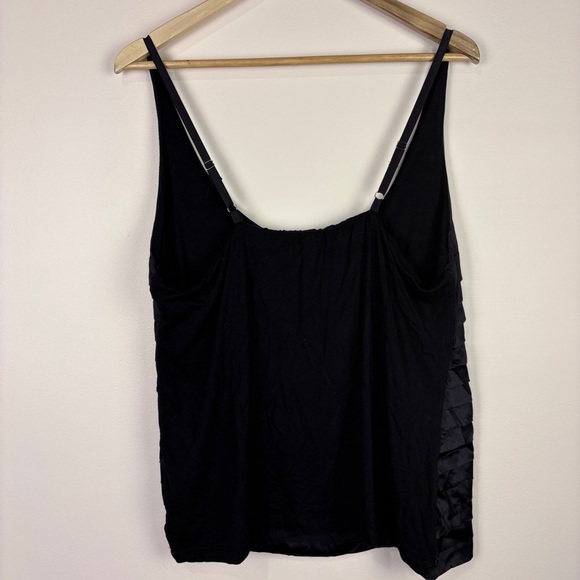 Cache Y2K Black Silk Ruched Tank Top Whimsigoth Dark Romantic - Picture 3 of 7